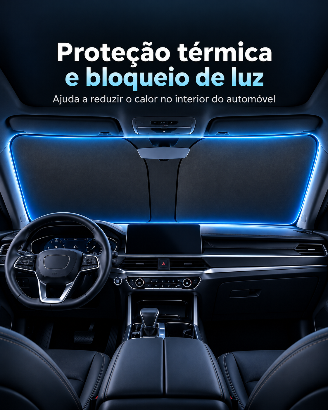 Protetor de Sol Automático Dobrável para Para-Brisas