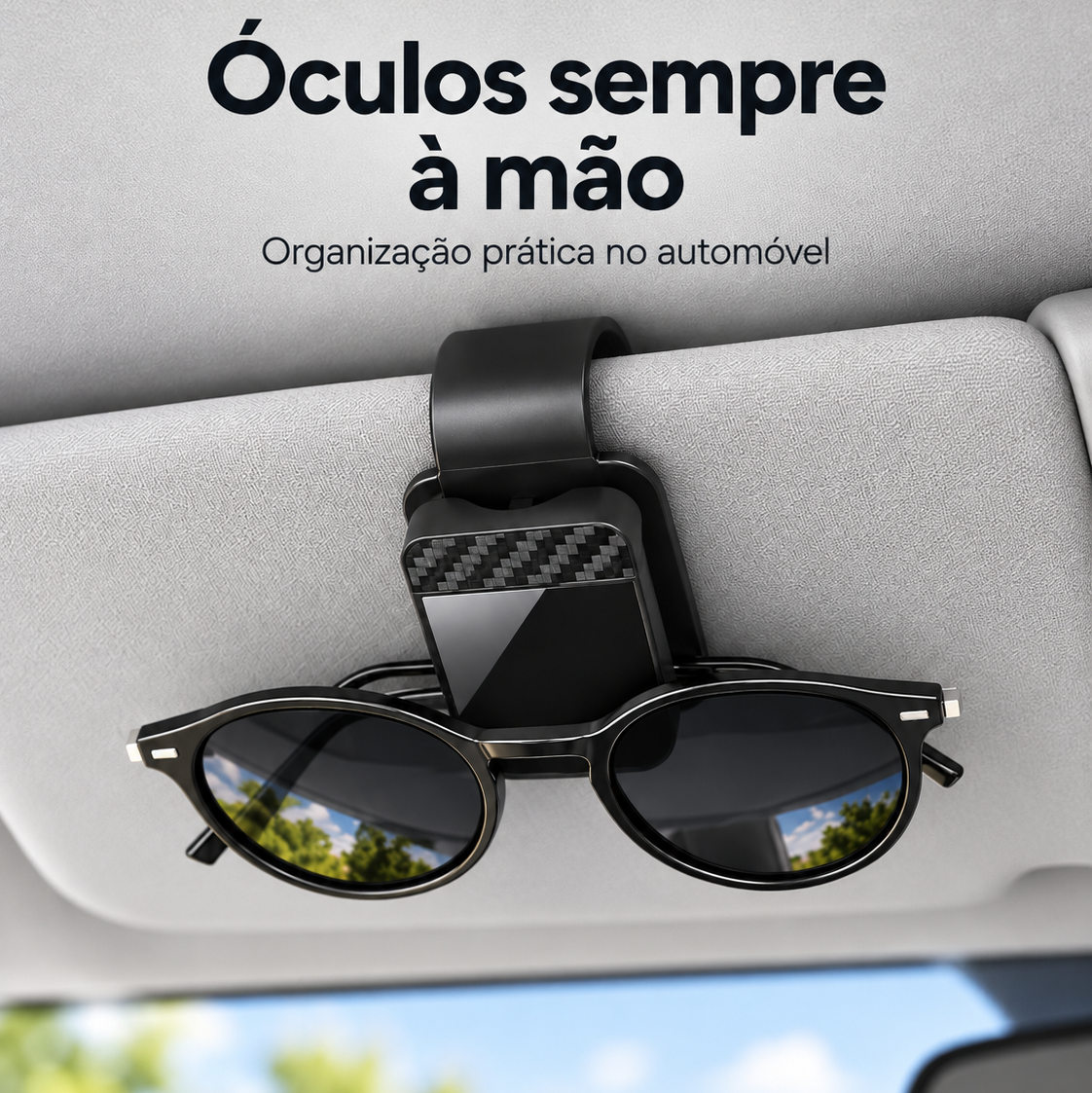 Suporte para Óculos no Para-Sol do Automóvel
