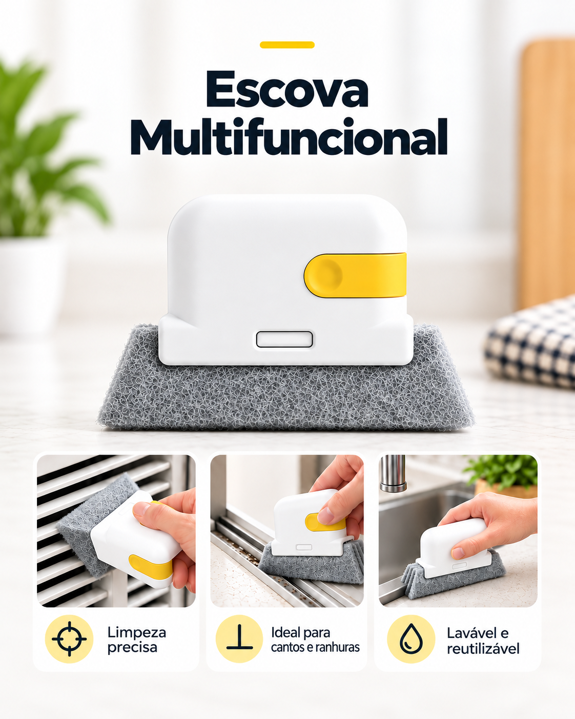 Escova de Limpeza Multifuncional