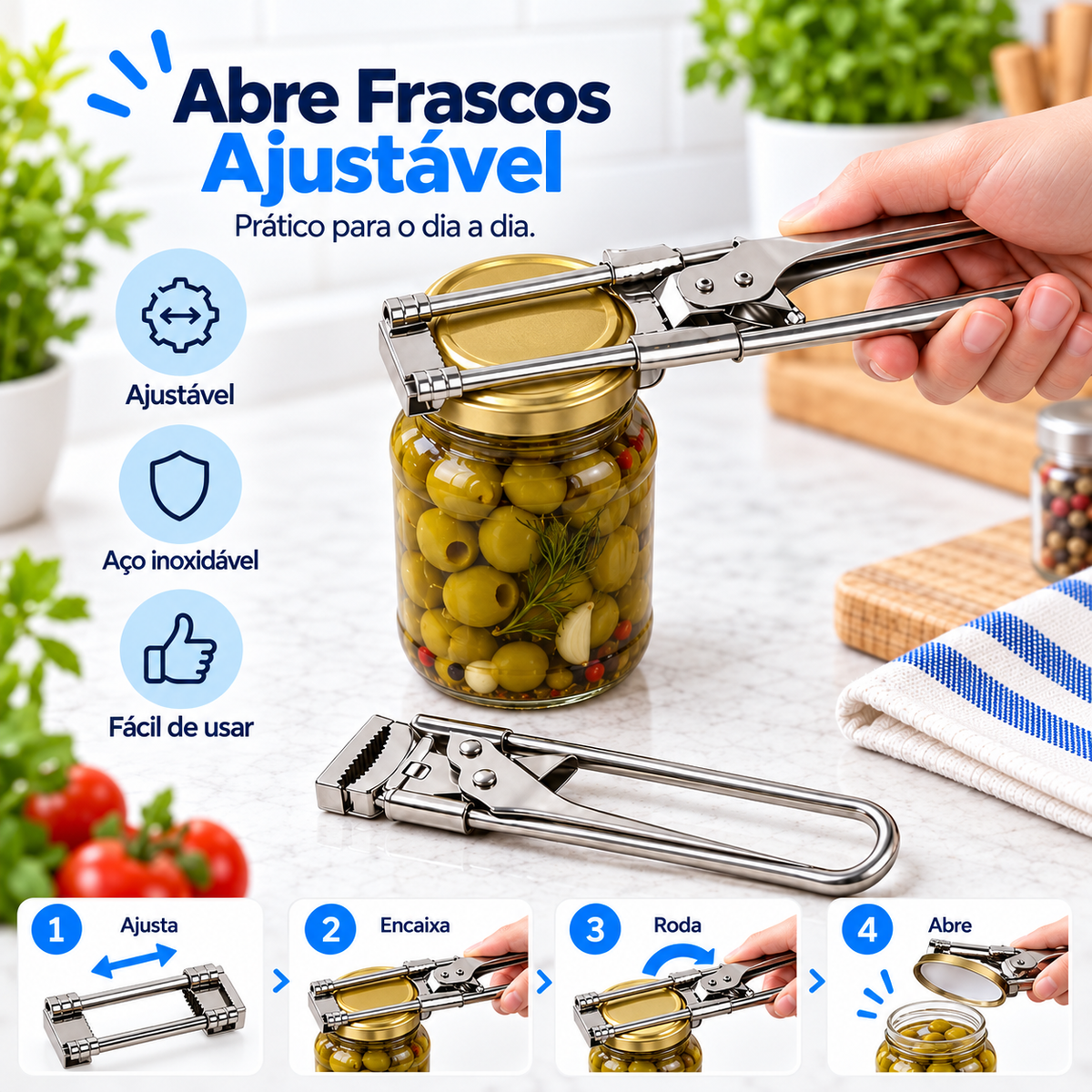 Abre Frascos Ajustável
