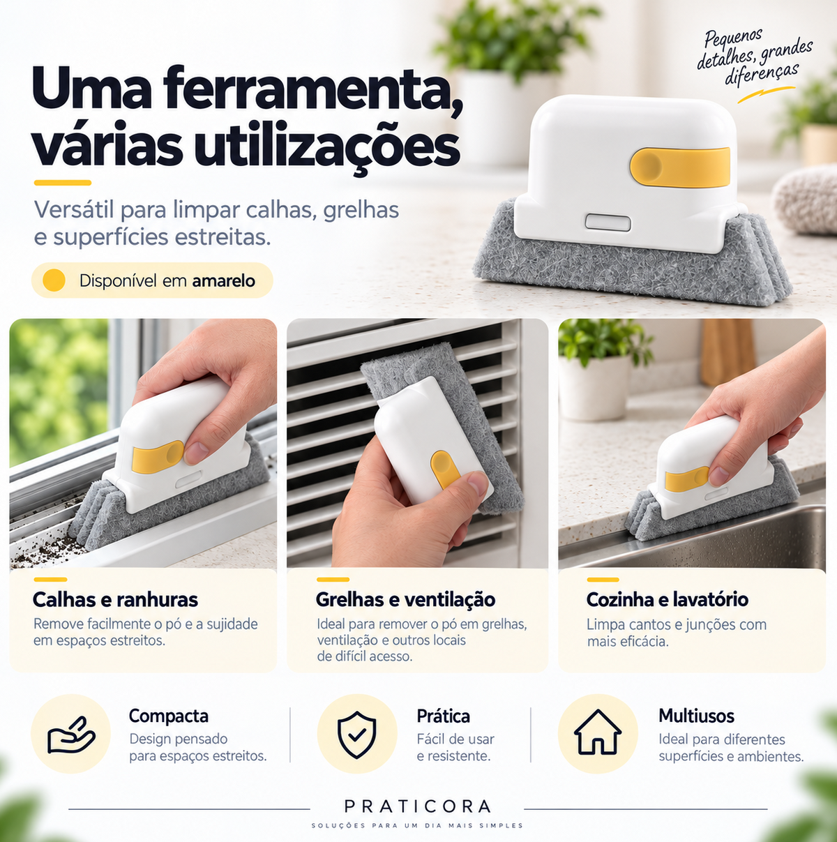 Escova de Limpeza Multifuncional