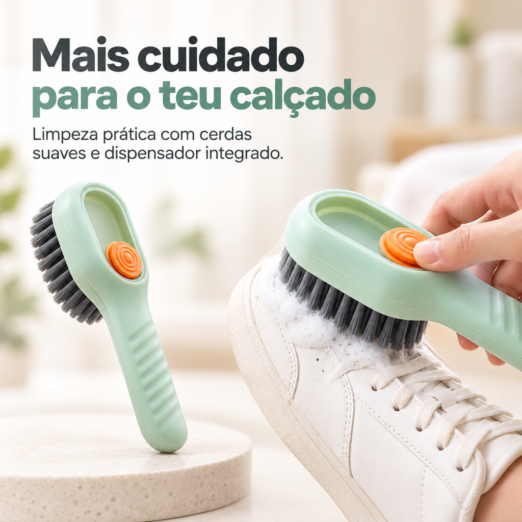 Escova de Limpeza com Dispensador