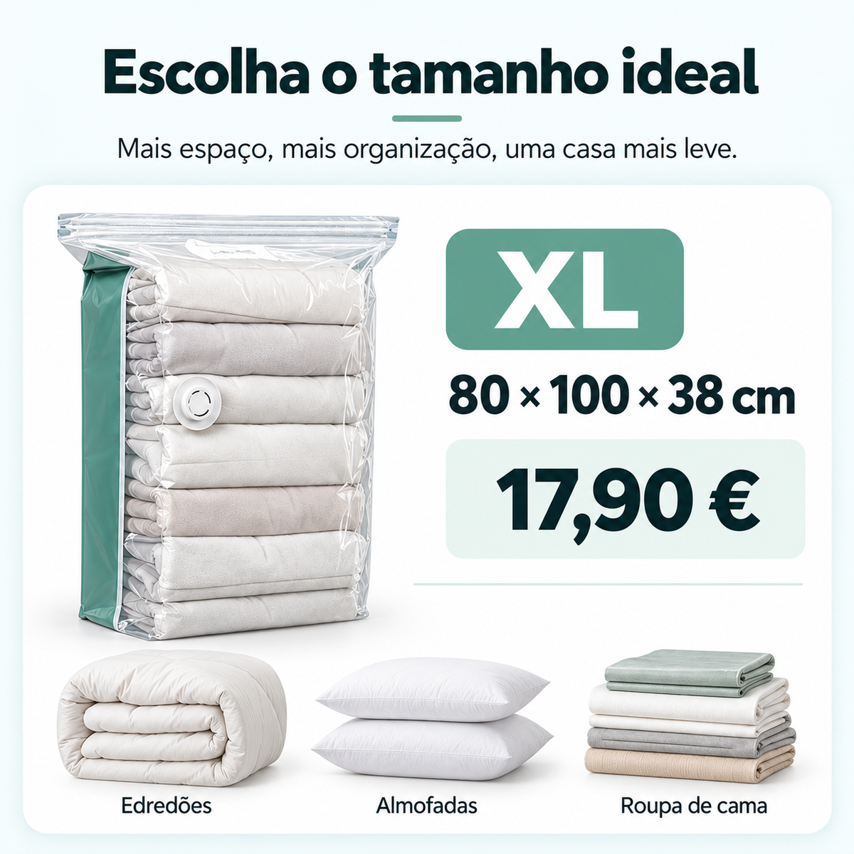 Sacos de Compressão sem Bomba para Roupa