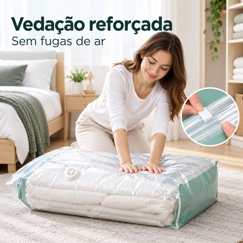 Sacos de Compressão sem Bomba para Roupa