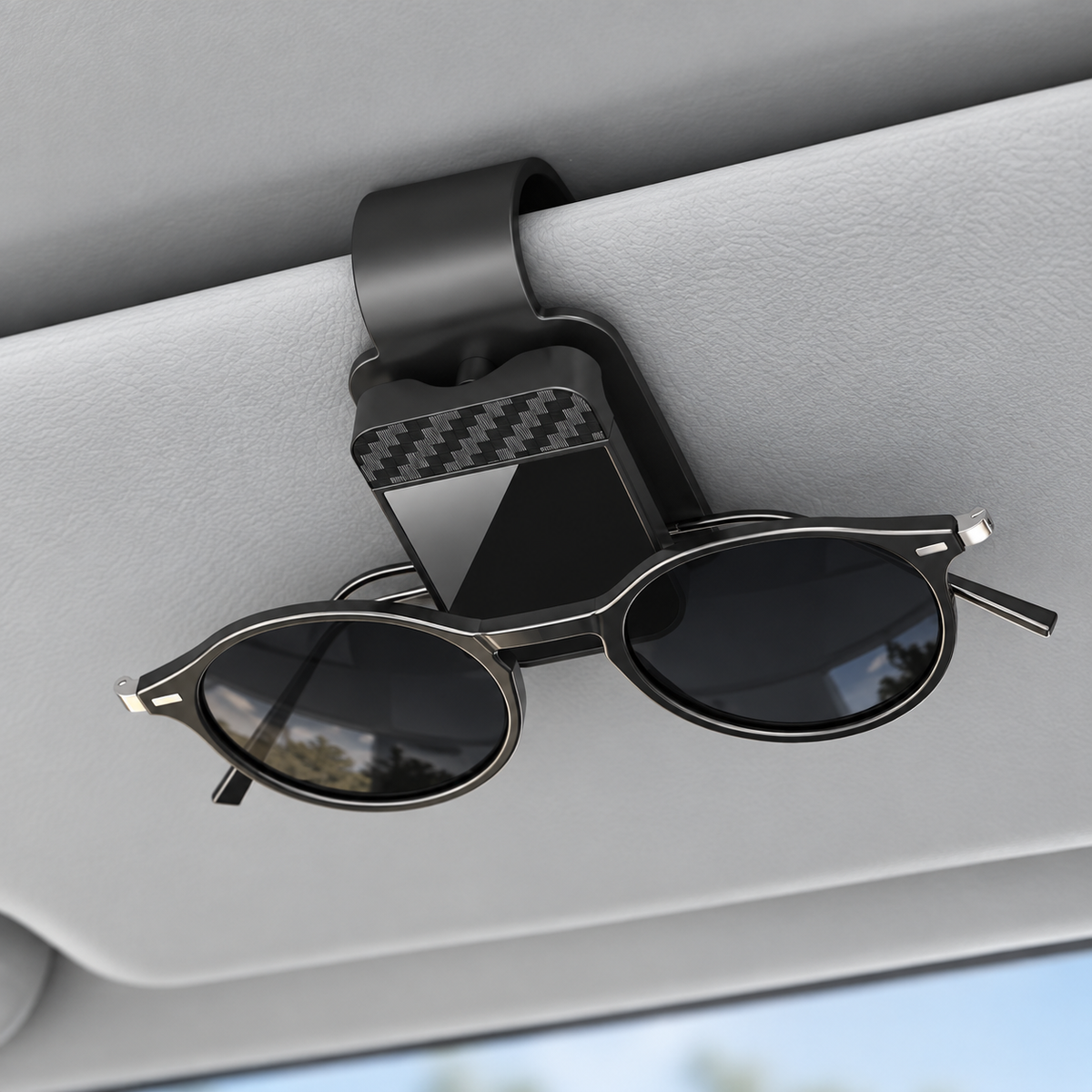Suporte para Óculos no Para-Sol do Automóvel