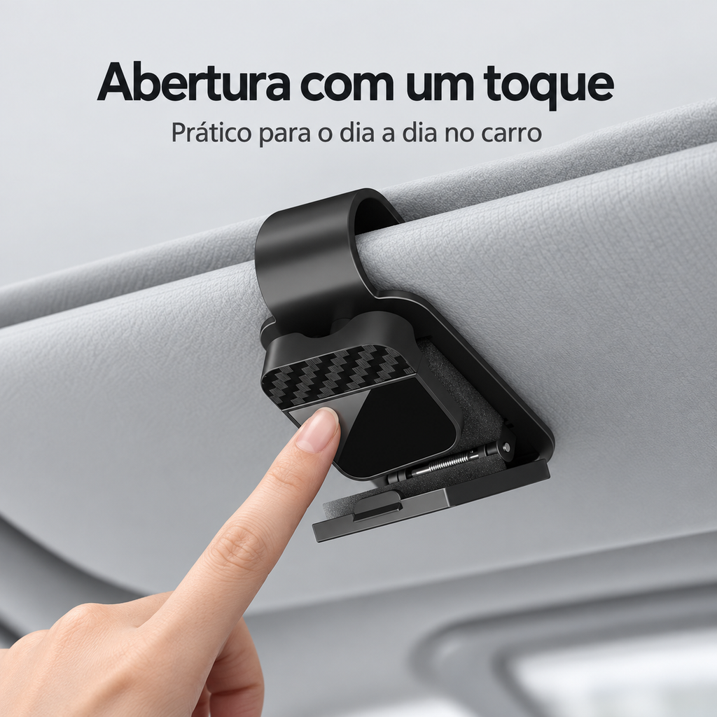 Suporte para Óculos no Para-Sol do Automóvel